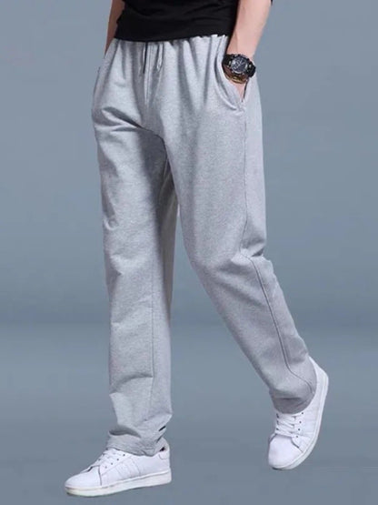 New Korean Straight tube Men Casual Sports Pants Running Workout Jogging Long Pants Gym Sport Trousers for Men Jogger Sweatpants