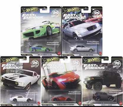 Novas Rodas Velozes e Furiosos 25º HNW46 Mercedes-Benz Mitsubishi 1:64 Miniatura de Liga de Metal Fundido Veículo de Brinquedo de Coleção de Carro de Presente