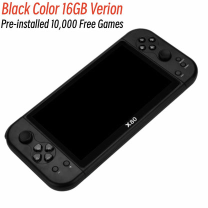 10000 Free Games X80 Portable Game Console 7 Inch Screen Handheld Game Player 16GB For PS1/MAME Retro Arcade Game Support TV Out