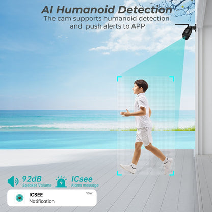 Abuntu 5MP HD IP Camera H.265 4MP Audio CCTV Security Camera ONVIF AI Human Detection Wifi Surveillance Camera ICSEE APP/XMeye