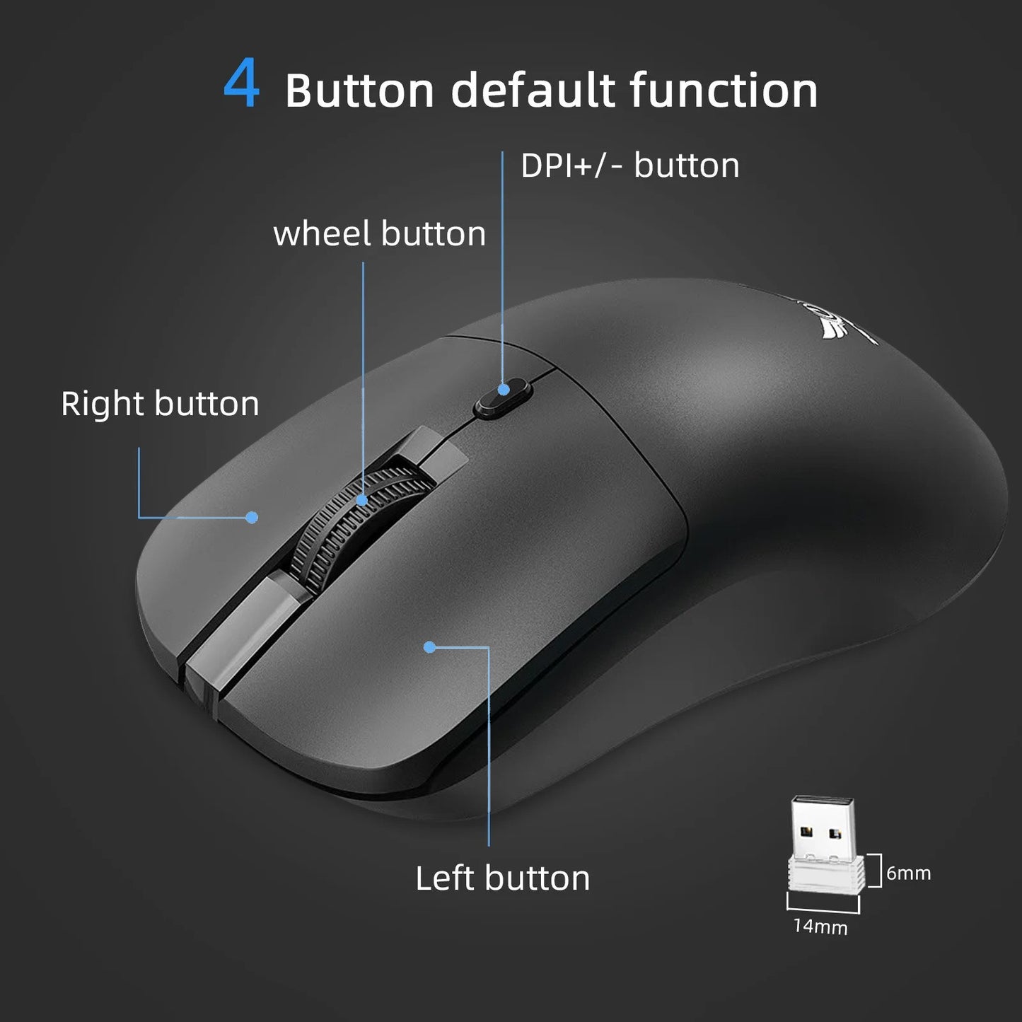Mouse sem fio 2.4G Mouse Gamer Mouse Ergonômico 800-1200-1600 DPI Mouse Óptico de Escritório para PC Laptop Macbook Pro Windows