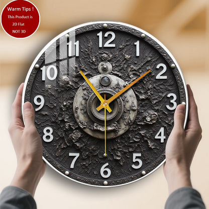 Tempered Glass Wall Clock Clock Face With Camera Lens Suitable For Wall Decor or Tabletop Display Anywhere