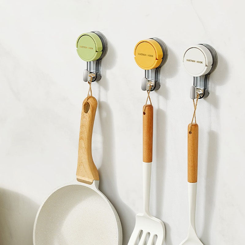 1PC Suction Cup Hook Reusable Stronge Vacuum Bathroom Suction Cup Hooks Waterproof Towel Rack Clothes Hanger Hook Accessory