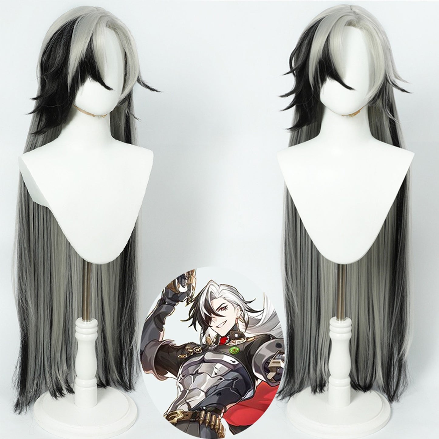 Anime Peruca Boothill Cosplay Perucas Honkai Star Rail Jogo Peruca de RPG Peruca Sintética Máscara Páscoa Carnaval Festival Cosplay