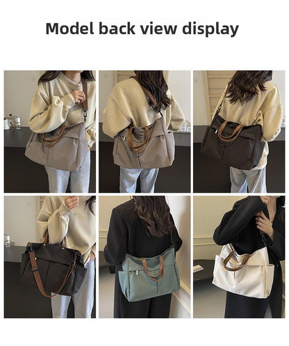 Multi Functional Tote Bag: Durable Nylon Work & Daily Shoulder Purse, Large Capacity Handbag Crossbody Bags for Women Daily Use