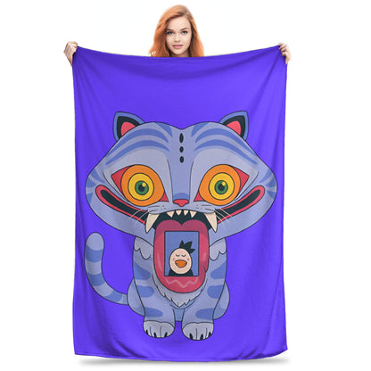 Huntrix Zoey Rumi Mira Blanket Cover Flannel KPop Demon Hunters Lightweight Throw Blankets for Outdoor Travel Bed Rug