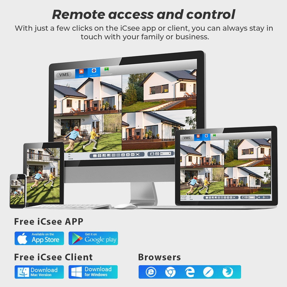 2pcs-Pack iCSee 5MP Mini PTZ WiFi IP Camera with AI Human Detection Color Night Vision for Outdoor Video Surveillance 4MP 2MP