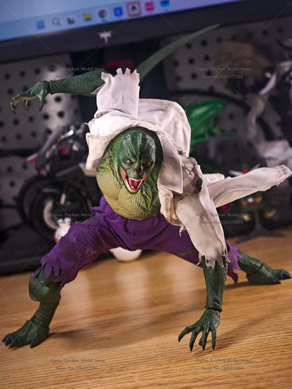 1/12 Escala Boneco Dr. Lagarto Casaco Branco Rasgado Shorts Roxos Acessório de Roupas Para Soldado Ml de 6" Decoração Diy
