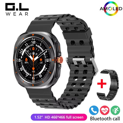 G.L Wear New Watch 7 Ultra Bluetooth Call Voice Assistant Heart Rate Monitor 1.52 inch AMOLED Screen Man Woman Smart Watch Gift
