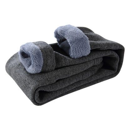 Girls Fleece-Lined Thermal Leggings Children Winter Thickened Warm Comfortable Outdoor Pants Kids Solid Color Casual Bottoms