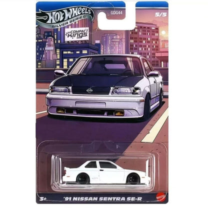 Hot Wheels Car Série Prata Compact Kings Set Fiesta Civic Subaru Miata Sentra Carros em Miniatura na Escala 1/64 Presente de Natal