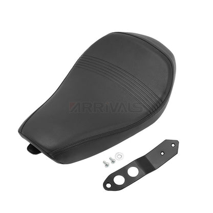Banco Solo Preto Dianteiro para Piloto/Condutor de Moto para Harley Sportster XL 1200 883 72 Forty Eight 2016 em diante