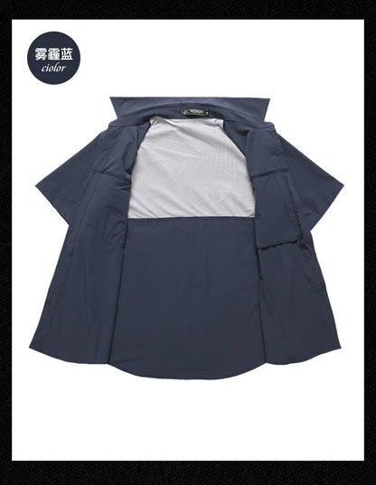 Summer Men Short Sleeve Shirt Men Breathable Tactical Work Shirt Tops Outdoor Casual Quick Dry Multi-pocket Camping Cargo Shirts