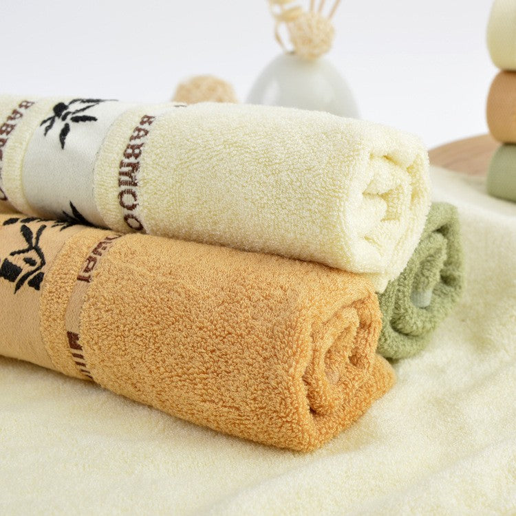 1/5/10pcs Bamboo Fiber Hand Bathroom Towels Natural Cool Embroidery Soft Quick-drying Hand Bath Towels For Bathroom Gym Shower