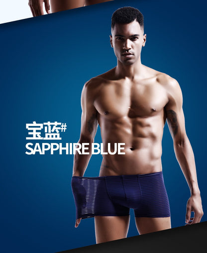 Mens Total Support Pouch Boxer Briefs Mesh Comfortable Cooling Moisture Wicking Underwear Breathable Elastic waistband Underpant