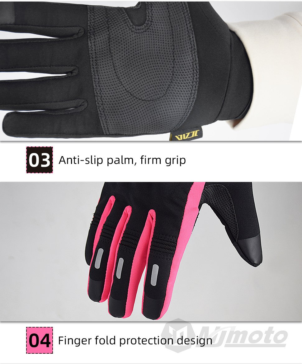 Luvas de motocicleta City Riding Luvas de corrida de moto à prova de vento e à prova d'água para primavera e outono para homens e mulheres Luva de motociclista com tela sensível ao toque