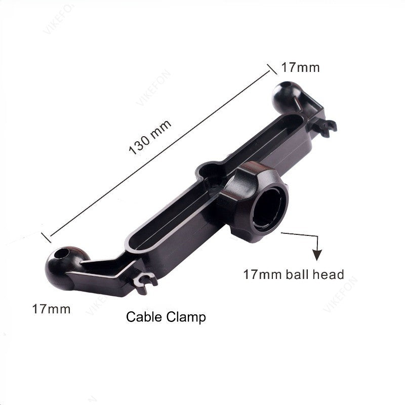 Universel Car Dual 17MM Ball Phone Holder Base Cellphone Bracket Accessories With Cable Clamp For 17mm Ball Stand GPS Support