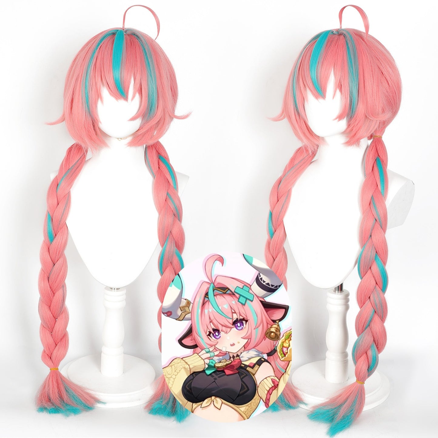 Anime Wig Varesa Cosplay Wigs Genshin Game Role-Playing Wigs Synthetic Wig with Bangs