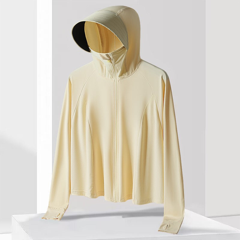 Neutral Hooded Sports Running Jacket Lightweight Quick Drying Suitable Outdoor Running Fitness Travel Commuting Sun Protection