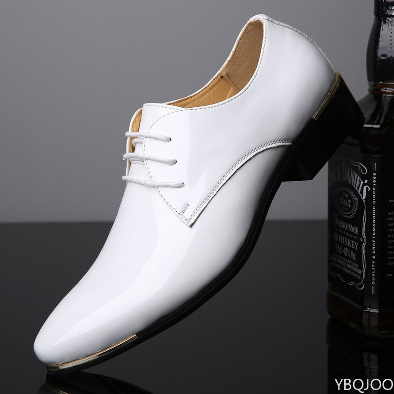 New Men's leather shoes Casual men business shoes Lace up Dress footwear Pointed toe Business big size shoes Zapatos Homme