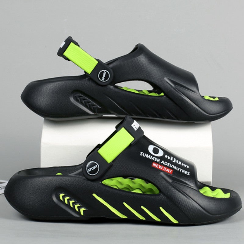 2025 New Men Massage Slippers Slides Indoor Outdoor Man Sandals Beach Casual Shoes Comfortable Sole Men Slippers Big Size 38-47