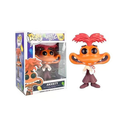 Anime Divertidamente 2 Alegria Ansiedade Raiva Tristeza Nojinho Medo Boneco POP Brinquedos de Ação Filme de Desenho Animado Bonecos de PVC