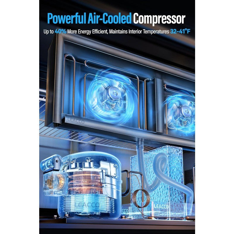 48" Refrigerated Prep Table, 18 Pan Commercial Salad & Sandwich Workstation with Storage