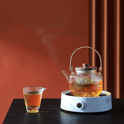 High Power Mini Electric Tea Stove, 650W Fast Heating, Knob Adjustment, Multifunction Small Hot Plate for Boiling Tea, US PLUG