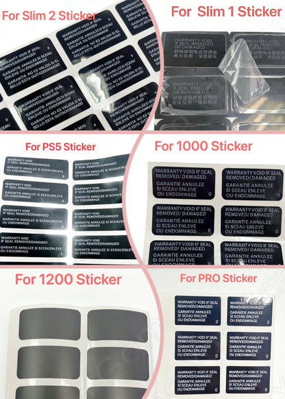 Lot Replacement for Ps4 1000 11XX 1200 20xx Slim Pro Housing Host Warranty Sticker for Ps5 Console Case Shell Label Seal
