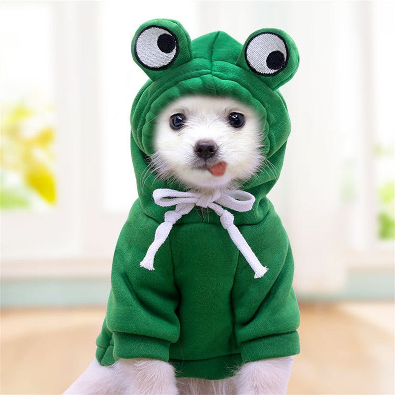Roupas para Pets Cachorros Moletom com Capuz Fruta Casaco Quente Gato Suéter Fantasia de Inverno para Filhotes Cães de Pequeno Médio Grande Porte e Gatos