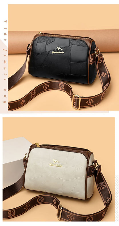 Luxury Kangaroo New Genuine High Quality Soft Leather Women Purses Cofrossbody Bag Designer Brand Ladies Shoulder Crossbody Bags