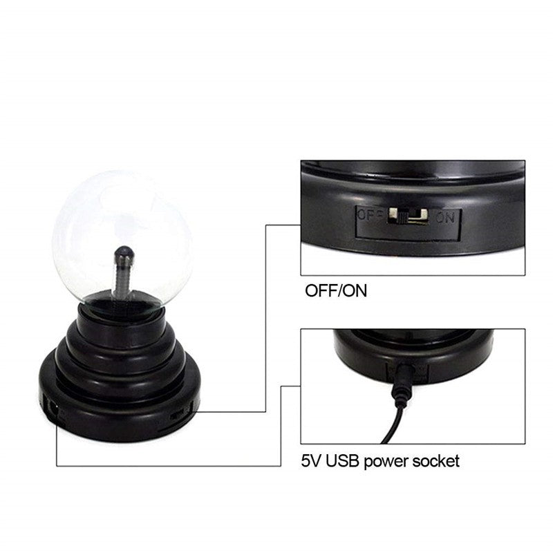 3/4/5/6/8 inch Novelty Magic Plasma Touch Sensitive Lamp Child Holiday Gift Indoor Desktop Decoration Glass Ball Night Lights