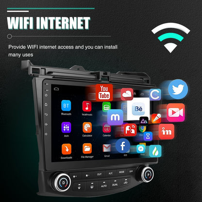 4+64G 10.1" For Honda Accord 7 2003-2007 Android 14 Car Stereo Radio GPS Navi Apple CarPlay WiFi BT Head Unit IPS Touch Screen
