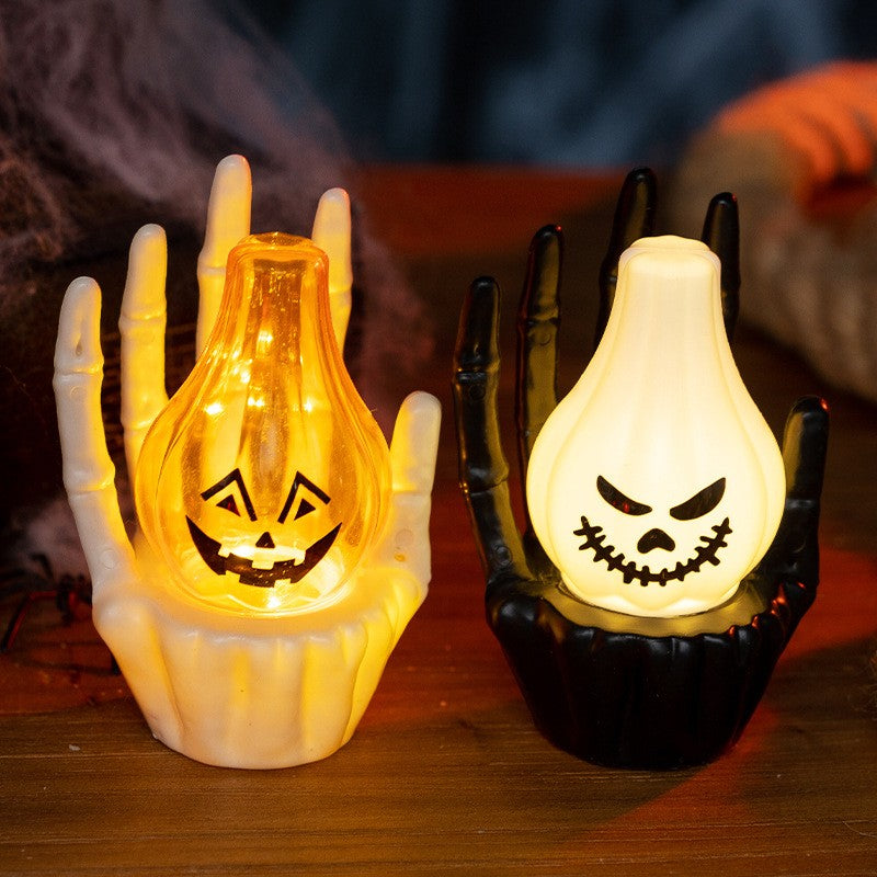 Spooky Atmosphere Decor Halloween Pumpkin Lamp Ghost Hand Light New Prop Eerie Scene Setting Party Decoration Solution
