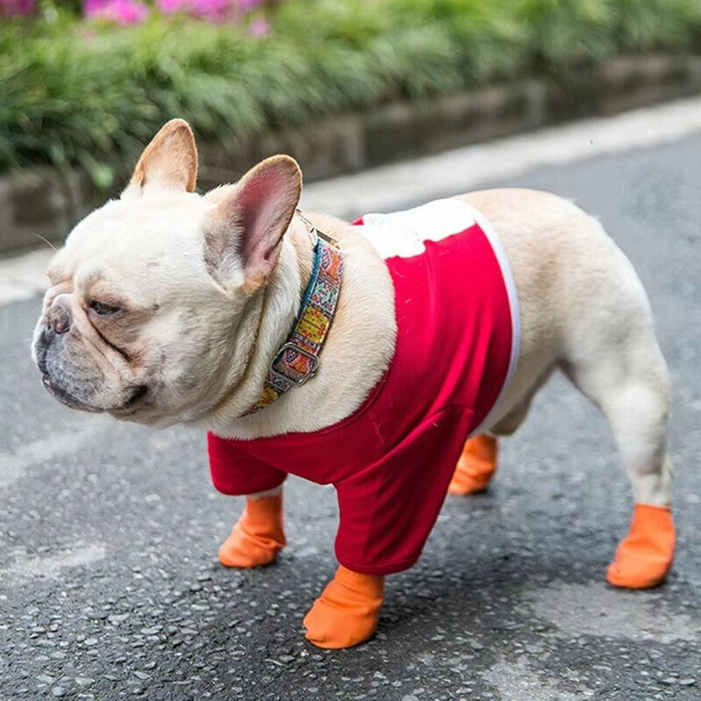 4 Peças de Sapatos para Cães Impermeáveis Novos Balão de Borracha Antiderrapante Botas de Chuva para Animais de Estimação Botas para Cães Pequenos Chihuahua Cães Grandes