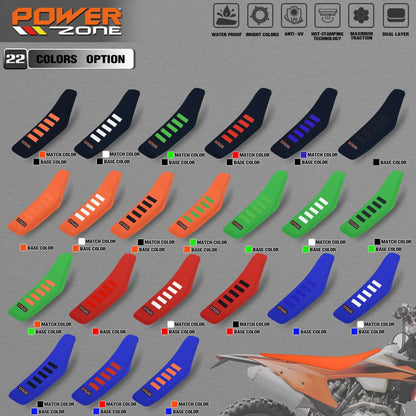 Capa de Banco Powerzone Rib Canelada com Aderência em Conjunto Impermeável Antiderrapante Proteção Aplicável a SXF EXC KXF CRF YZF WR TC TE