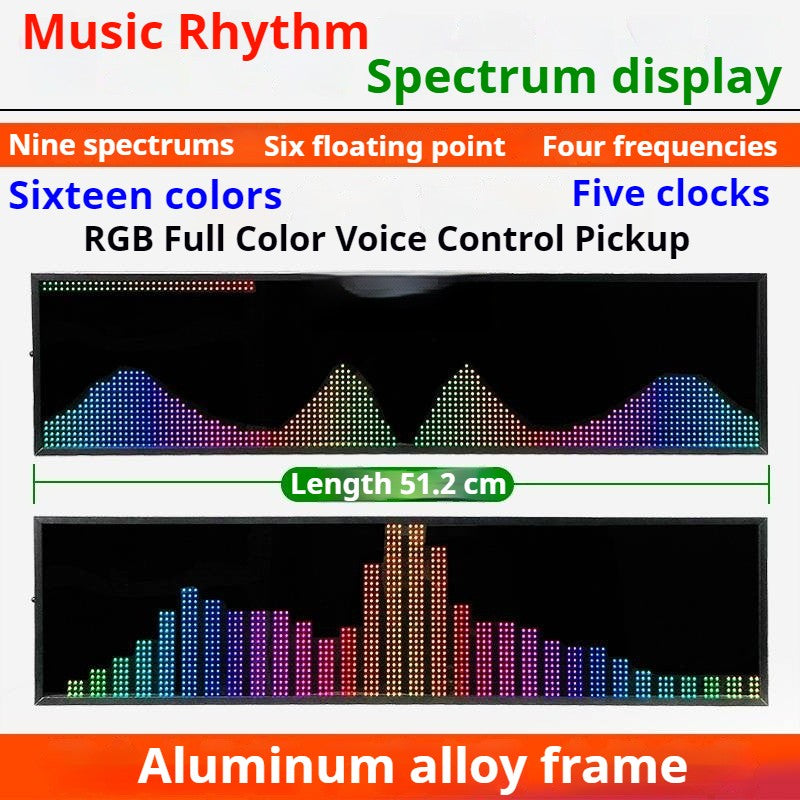 Exibição Profissional de Espectro Rítmico Musical RGB Colorido Completo Luz de Captação Enfeite de Mesa Luz de Atmosfera Musical