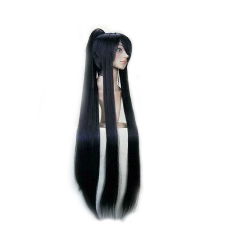HAIRJOY Perucas sintéticas de cosplay de cabelo longo rabo de cavalo preto roxo vermelho cinza de fibra de alta temperatura