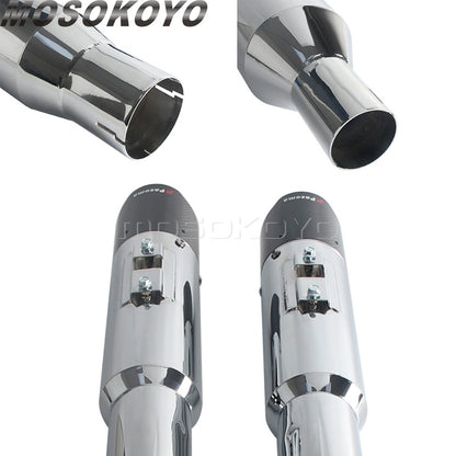 Exhaust System Slip-On Motorcycle Muffler Exhaust Pipe Carbon Fiber For Harley Touring Electra Road Street Glide Road King 17-up