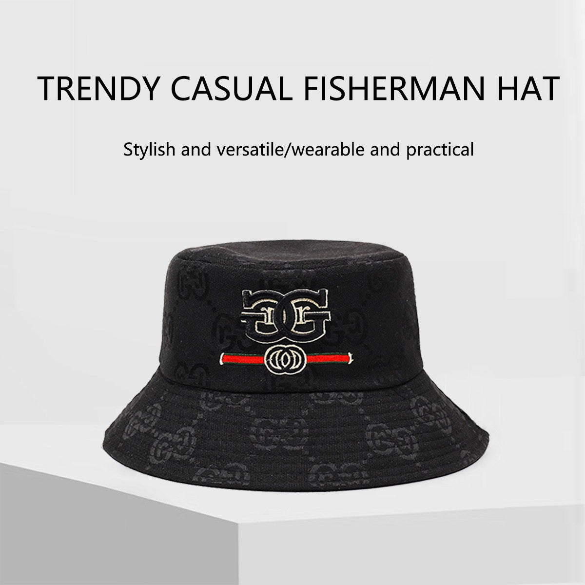 Spring and Summer Men's Bucket Hat Outdoor Uv Protection Wide-Brimmed Panama Hunting Hiking Hat Net Fisherman Hat Beach Sunscree