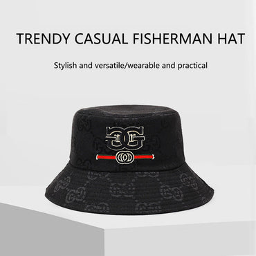 Spring and Summer Men's Bucket Hat Outdoor Uv Protection Wide-Brimmed Panama Hunting Hiking Hat Net Fisherman Hat Beach Sunscree