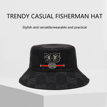 Spring and Summer Men's Bucket Hat Outdoor Uv Protection Wide-Brimmed Panama Hunting Hiking Hat Net Fisherman Hat Beach Sunscree