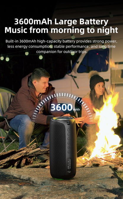 ZEALOT-MP2 Bluetooth Speaker,Ultra Portable, Up to 15H Playtime,IP65 Waterproof and Dustproof,Powerful Sound for outdoor