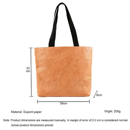 1 Piece Custom Tote Bag for Your Design Waterproof Dupont Paper Beach Bag Large Capacity Eco Shopping Shoulder Bag Woman