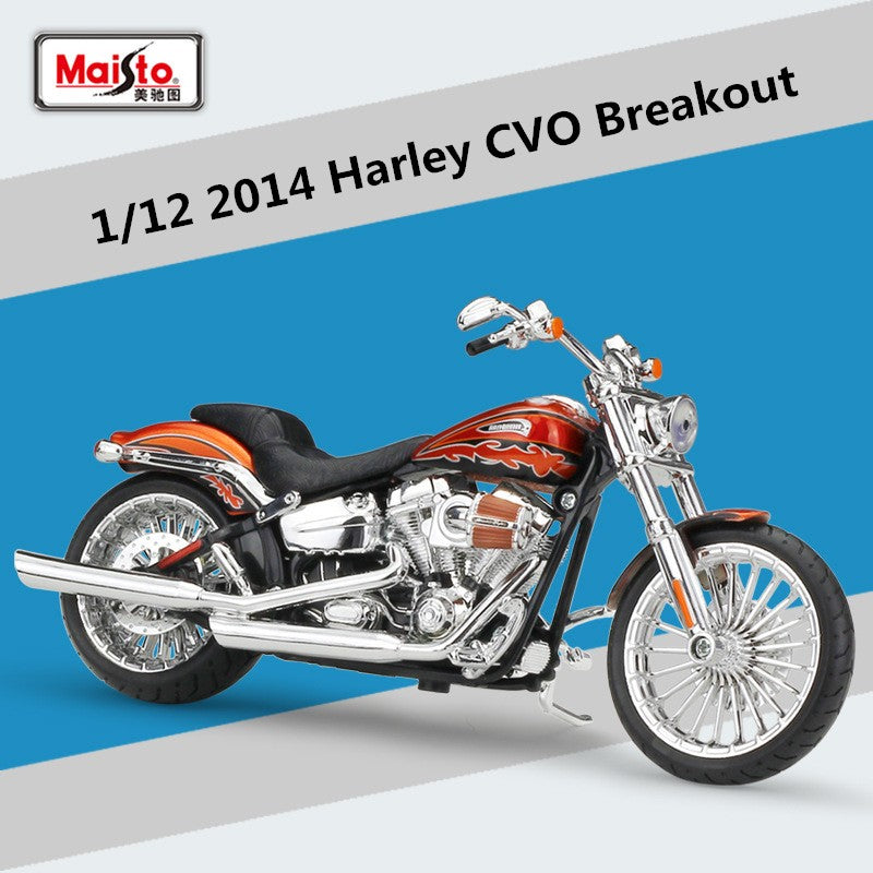 Maisto 1:12 Harley 2014 CVO BREAKOUT Liga de Motocicleta de Corrida Modelo Diecasts Moto Off-road de Metal Brinquedos Infantis Presente