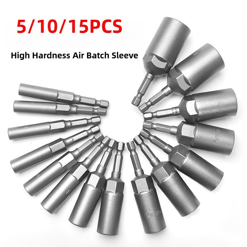 Conjunto de Bits de Impacto com Chave de Porca de 80mm de Comprimento e Profundidade 5.5-19MM Adaptador de Soquete para Ferramentas Elétricas Haste Hexagonal de 6.35MM