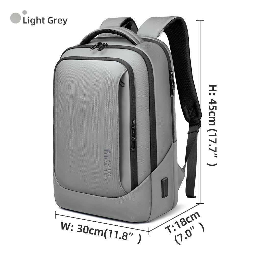 HK Men's Designer Laptop Bag Waterproof School Bags for College Boys Male Business Sports Travel Backpack Men With USB Charging