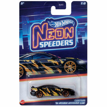 Hot Wheels Neon Speeders Series 8 Diecast Car Set 1/64 Scale Models Mazda RX-7 Datsun 510 B C D HLH72 Collectible Toy Xmas Gifts