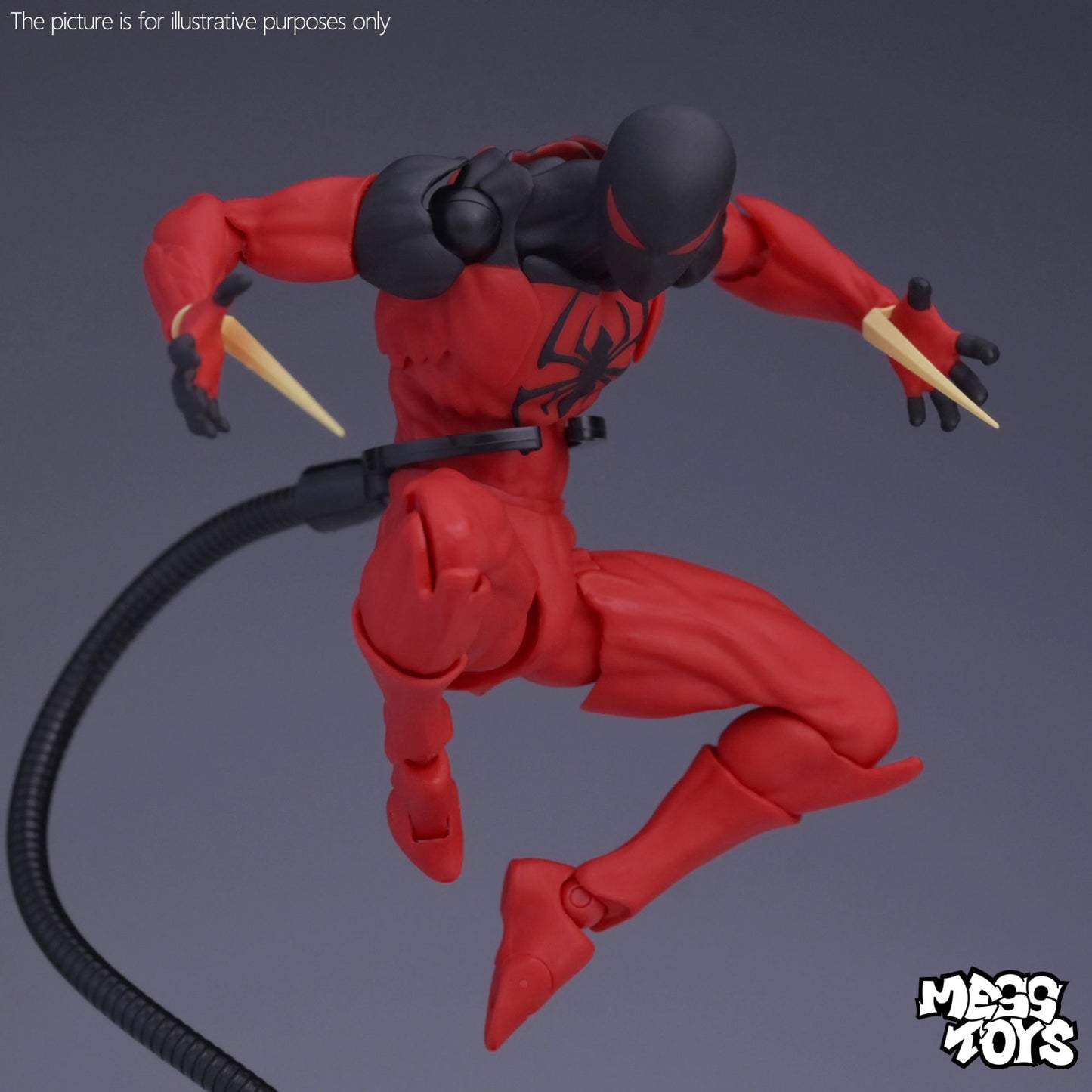 NOVO Boneco de Ação Spider de Brinquedo Anime Terno Preto Vizinho Symbiote Aranha Escarlate Kaine Parker Aranha Vermelha Preta