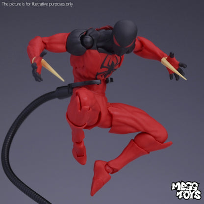 NOVO Boneco de Ação Spider de Brinquedo Anime Terno Preto Vizinho Symbiote Aranha Escarlate Kaine Parker Aranha Vermelha Preta